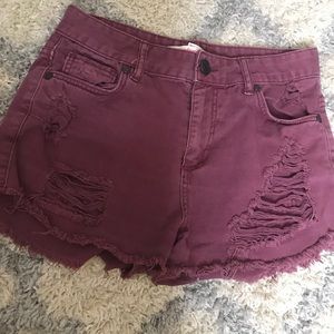 Distressed shorts